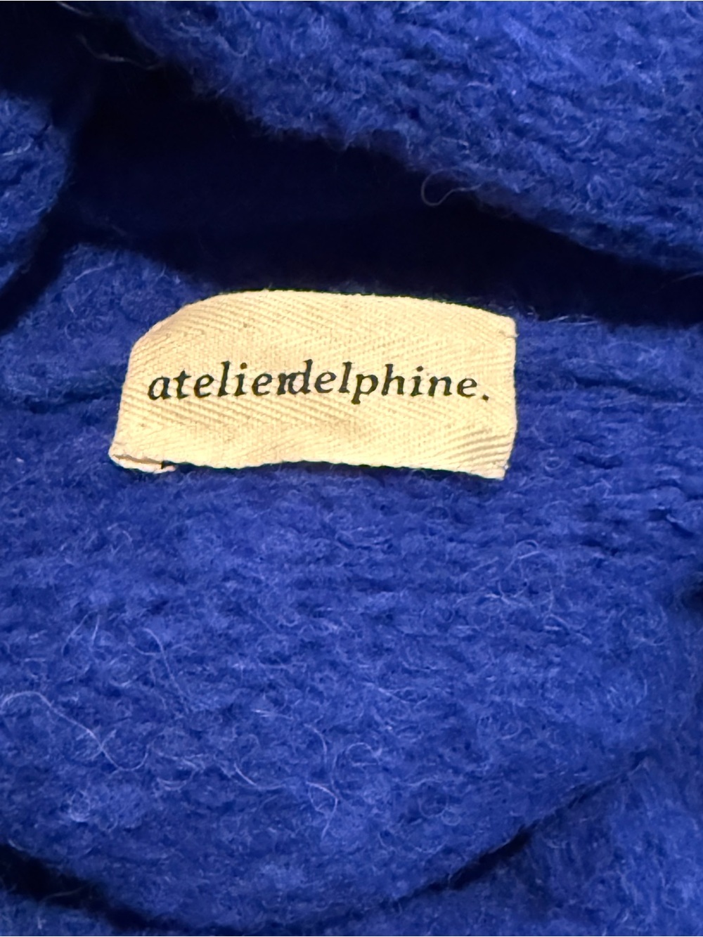 Atelier Delphine Haori Coat in Blue Supreme Alpaca - Picture 2 of 7